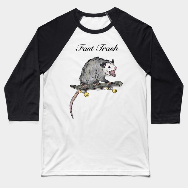 Fast Trash Baseball T-Shirt by JJacobs